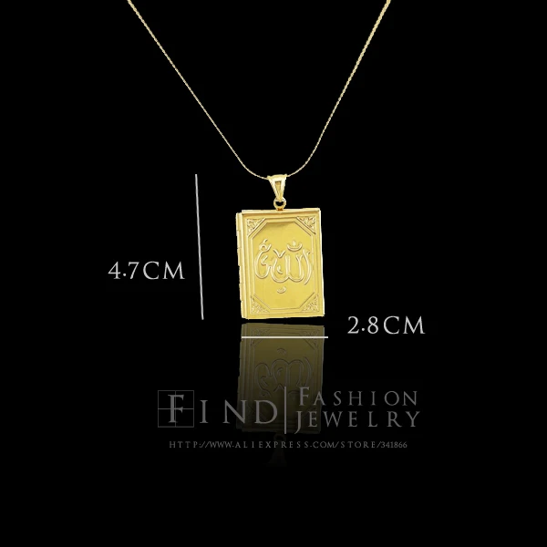 Islam allah jewelry muhammad gold Filled Muslim Islamic quran books pendant women girl &amp men unisex Ramadan Gifts 2pcs/lot | Украшения и