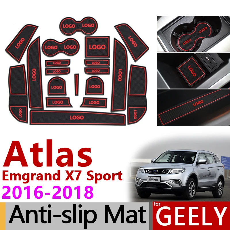 Противоскользящий коврик с прорезями для ворот резиновые подставки Geely Atlas Emgrand X7