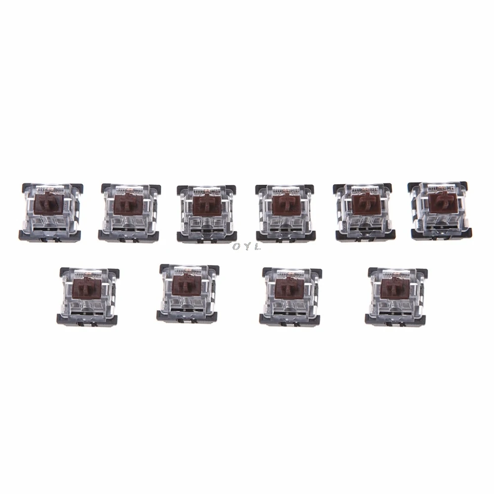

10Pcs 3 Pin KeyCaps Switch Mechanical Keyboard Switch for Cherry MX Switch Keyboard Replacement PCB Sampler Tester Kit