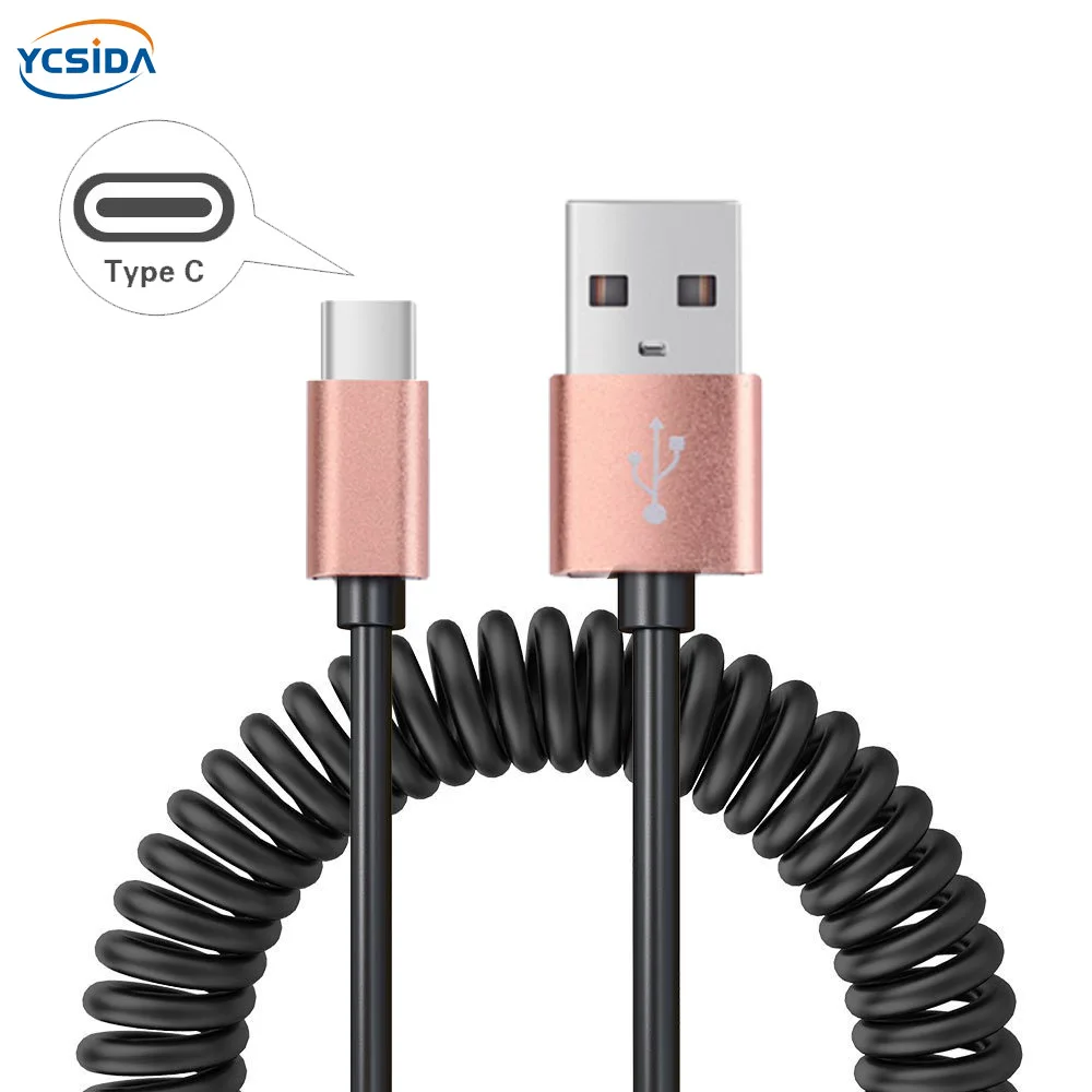 Телескопический Кабель зарядного устройства ROOTOO USB C для Samsung S8/LG G6/Huawei mate 20/redmi