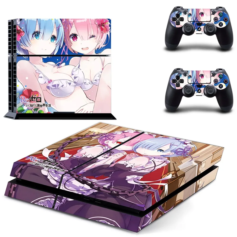Аниме милая девушка RE Life в другом мире от Zero Rem PS4 наклейка для Playstation 4 Наклейка