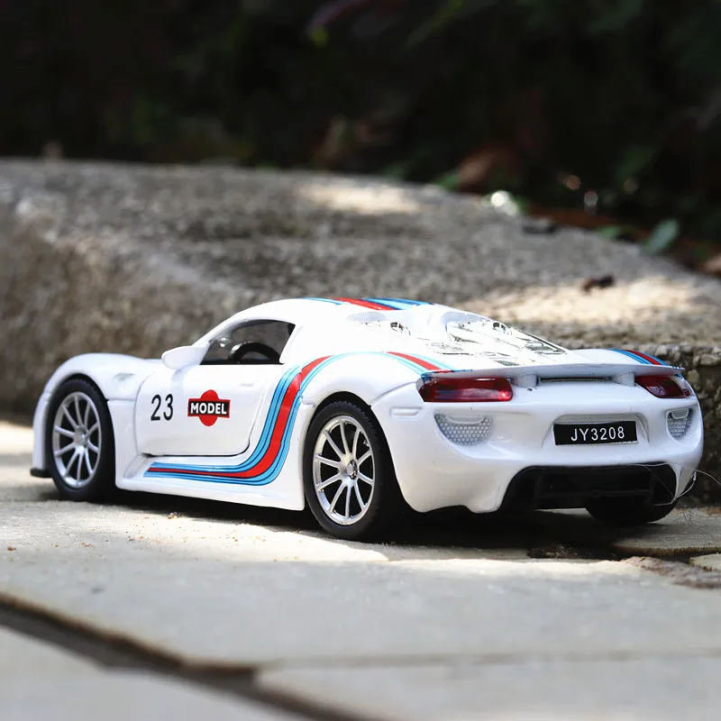 1:32 Model Alloy Rear-car Light Music Simulation Engine Pull Back Race Car Can Open Children's Toys Boy | Игрушки и хобби