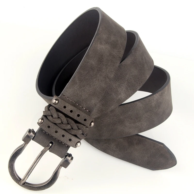 Повседневное Для женщин ремень металлического сплава пряжкой PU пояс подходит