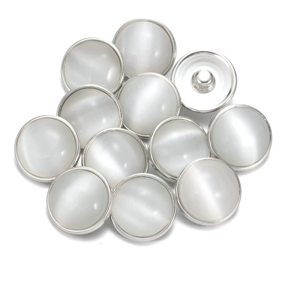 KZ0377k высококачественные пуговицы с белым опалом из натурального камня 18 мм