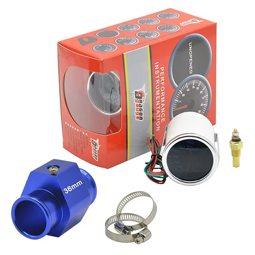 Water temp Fit36 Дракон манометр 52 мм Авто температура воды датчик температуры 40-150 Цельсия метр белый светильник с датчиком - Цвет: Water temp Fit36