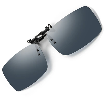 gray sunglasses Soxick унисекс клип на ночной версии солнцезащитные очки поляризованные без оправы Солнцезащитные очки Флип-ап водительские очки для очки по рецепту - Цвет линз: gray sunglasses