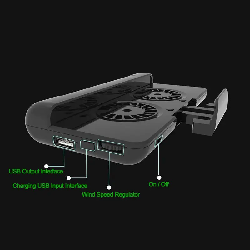 Кулер для сотового телефона, радиатор с двумя вентиляторами Usb/подставка-держатель/внешний аккумулятор с аккумулятором 4400 мАч для Iphone Smart Ph
