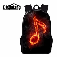 dispalang art backpack for teen girls stylish school bag musical notes printed book bag cool rucksack mochilas for children kids