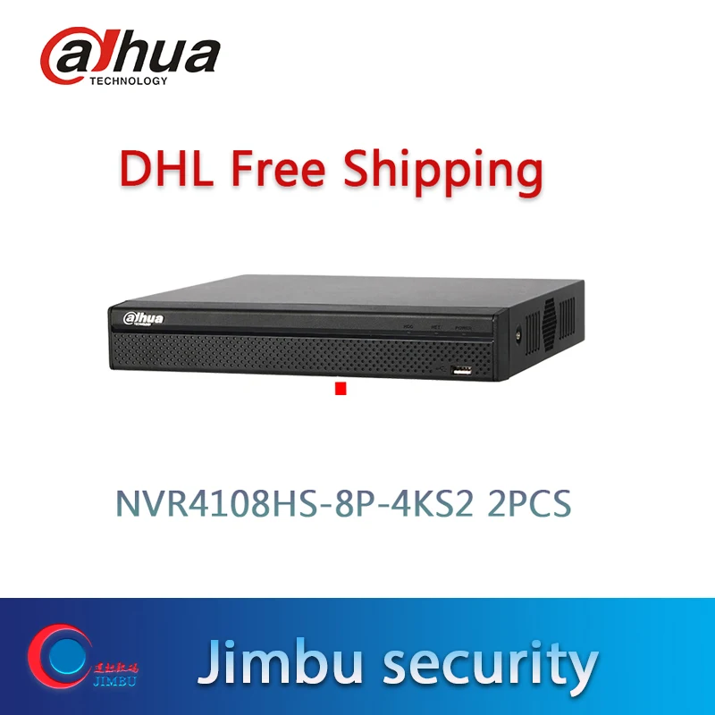 Verkaufen Dahua 8POE 2PCS 4k NVR Recorder NVR4108HS-8P-4KS2 H.265 Bis Zu 8MP Auflösung Und 1 SATA III Port, Bis Zu 6 TB Kapazität Jeder HDD