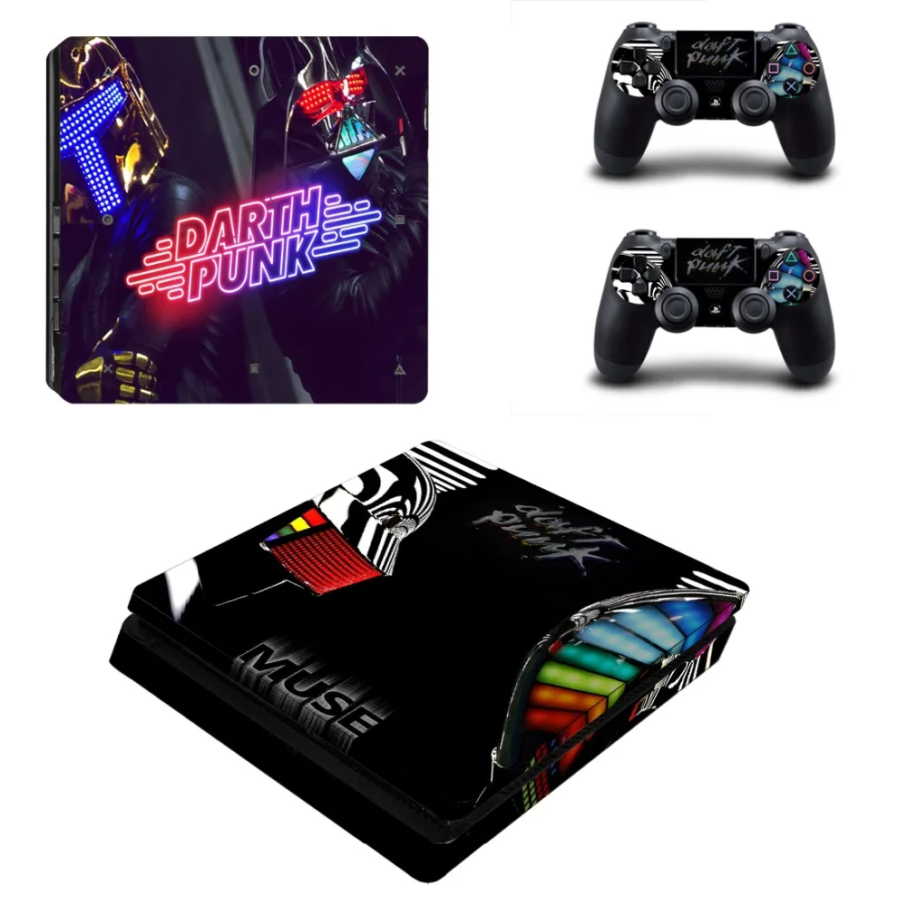 Виниловая наклейка Wolf Dragon PS4 Slim Skin для консоли Playstation 4 и 2 контроллеров