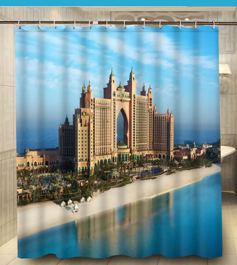 Заказ Высокого Качества Dubai Hotel море Водонепроницаемый 160x180 см Ткани Ванная