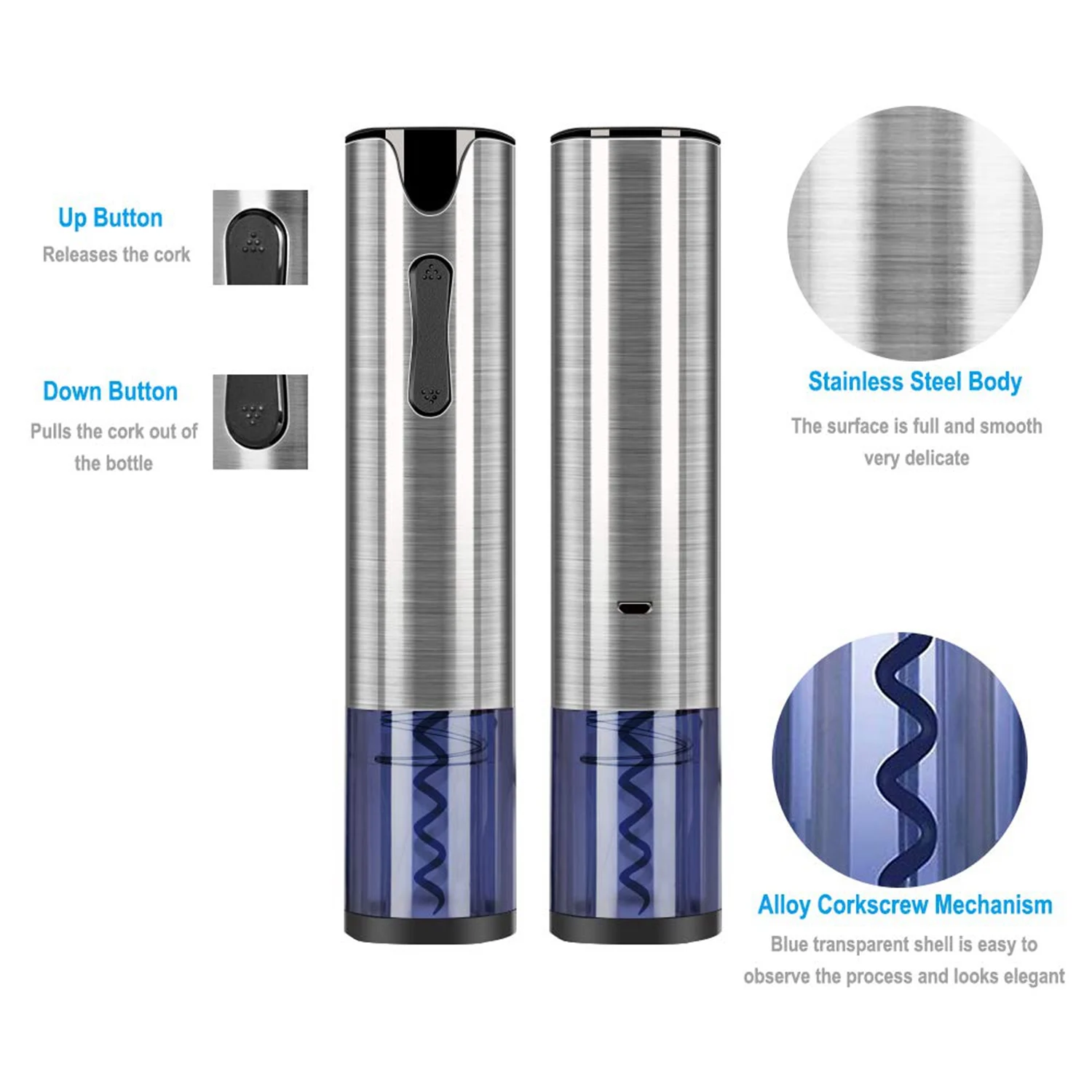 Электрический штопор Перезаряжаемые автоматическая открывалка для бутылок с