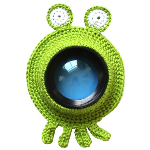Green Frog Аксессуары для студийной фотосъемки, креативный реквизит для ручного вязания объектива камеры, декоративное кольцо, подвеска, Детская кукла-фотогид, милая игрушка - Цвет: Green Frog