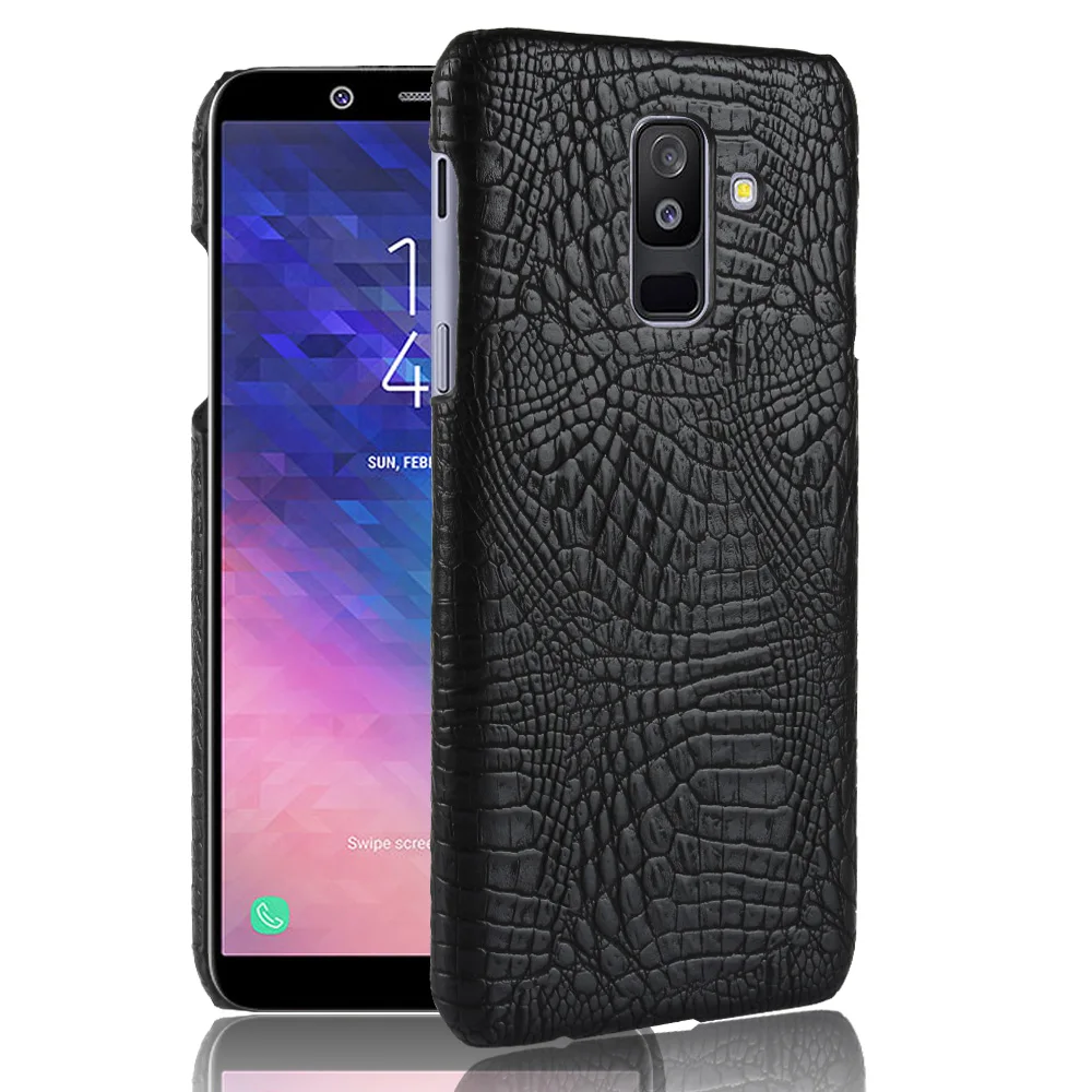 Роскошный кожаный чехол из крокодиловой кожи для Samsung Galaxy A6 Plus с узором