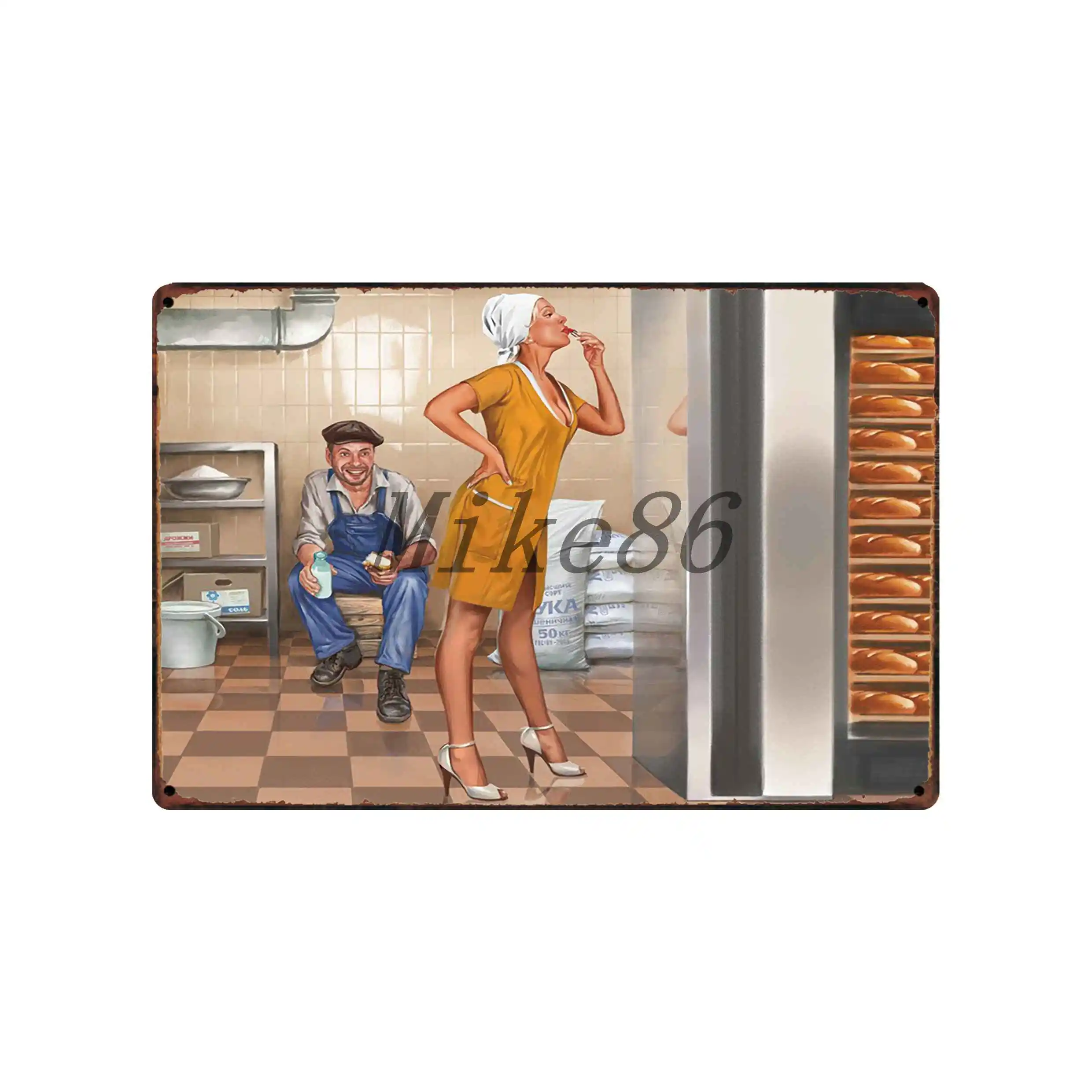 [Mike86] Pin up Россия сексуальная девушка металлический знак настенные таблички плакат домашний рисунок на железной поверхности в стиле ретро искусство Рождественский Подарочный декоративный художественный FG-511 - Цвет: SA-3913