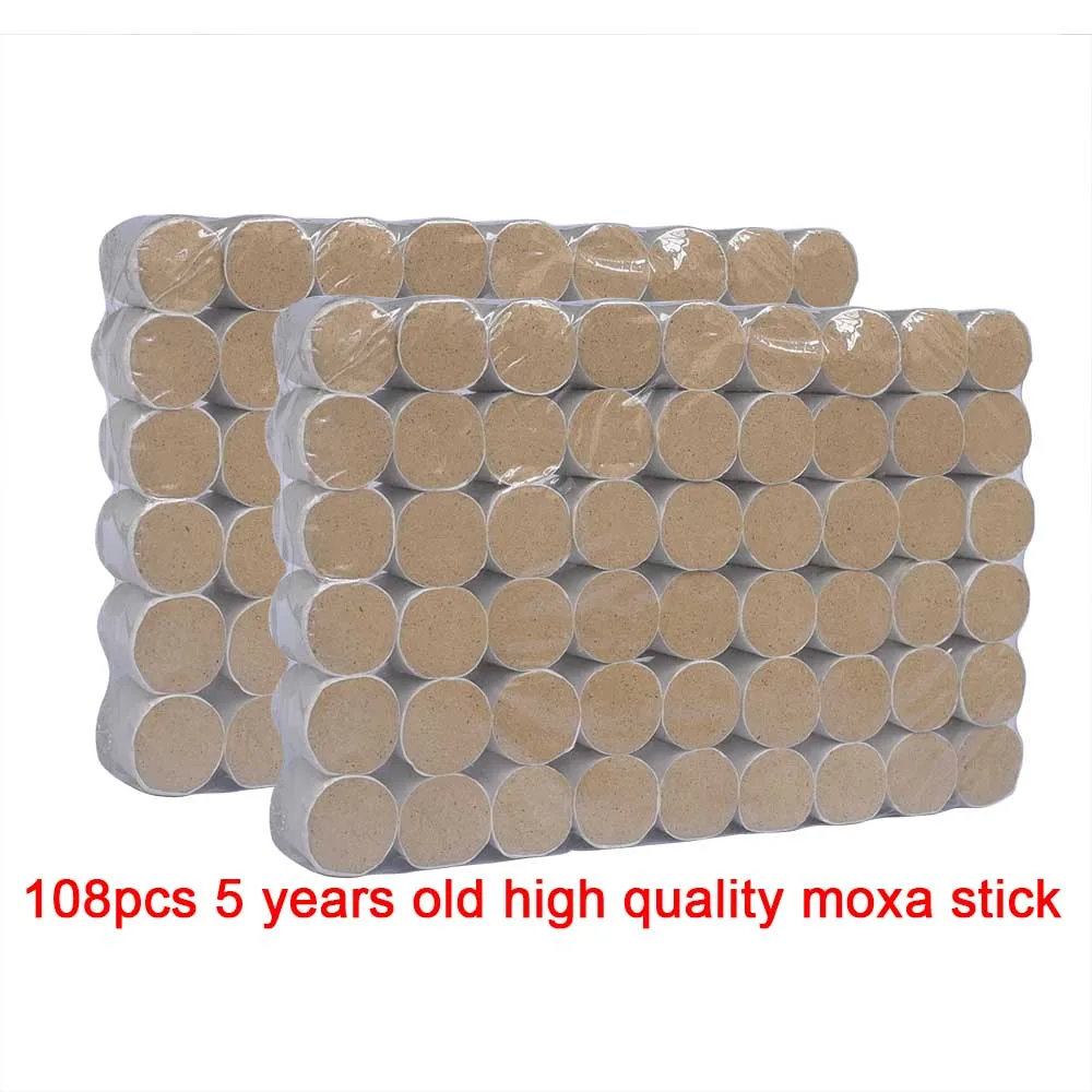 108pcs moxa stick Горячее предложение Высокое Качество Современная прижигание нефрита мокса палка ролик теплая терапия Уход за кожей красота лицо маленький дым капуста рулон - Цвет: 108pcs moxa stick