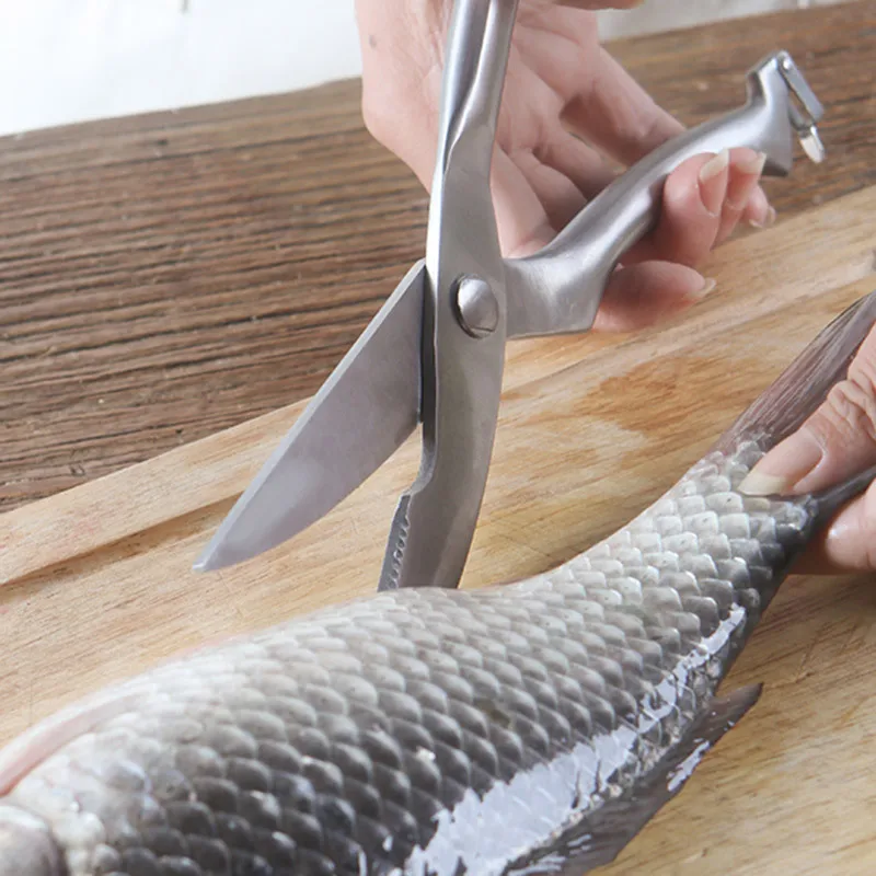 Scissors Kitchen Accessories Multifunctional Stainless Steel Scissor For Chicken Bone Fish Shears Tool Bottle Opener | Дом и сад