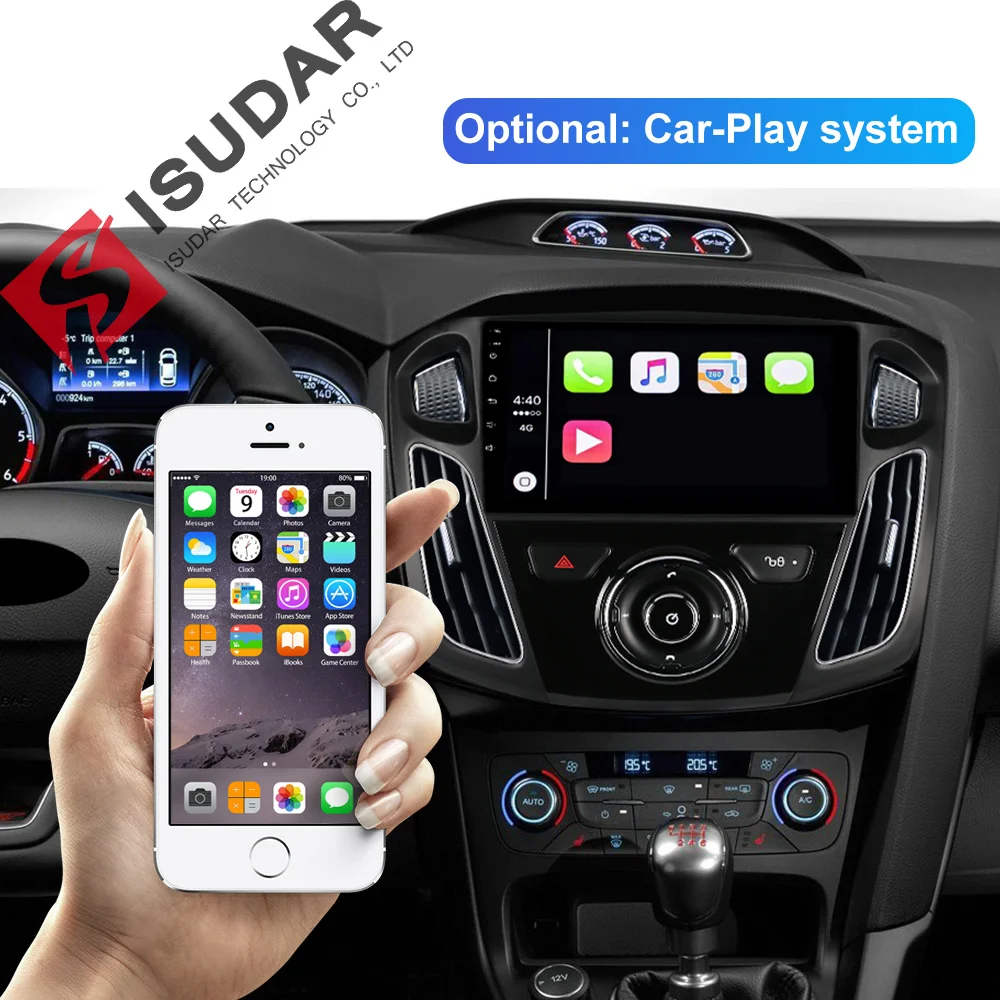 Isudar 1 Din Авто Радио Android 9 для Ford/Focus 3 2012 2014 Автомобильный мультимедийный стерео