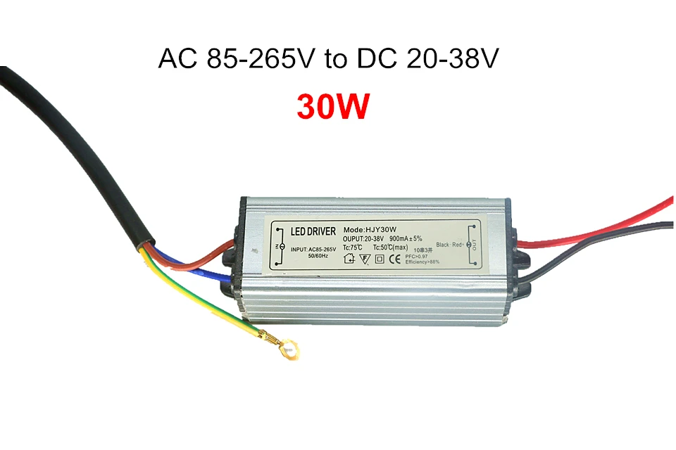 Светодиодный чип адаптер питания AC 85 265 в к DC 24 38 Светодиодные шарики