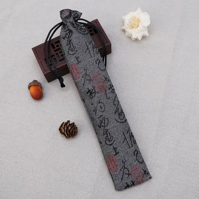 Китайский стиль каллиграфии декоративная складная сумка для вентилятора