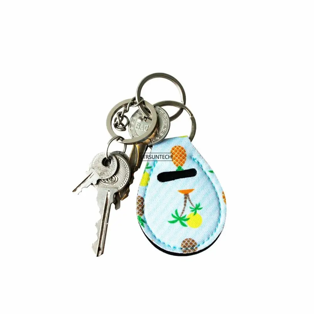 100 шт./лот оптовая продажа держатель для монет брелок неопреновый чехол гостей