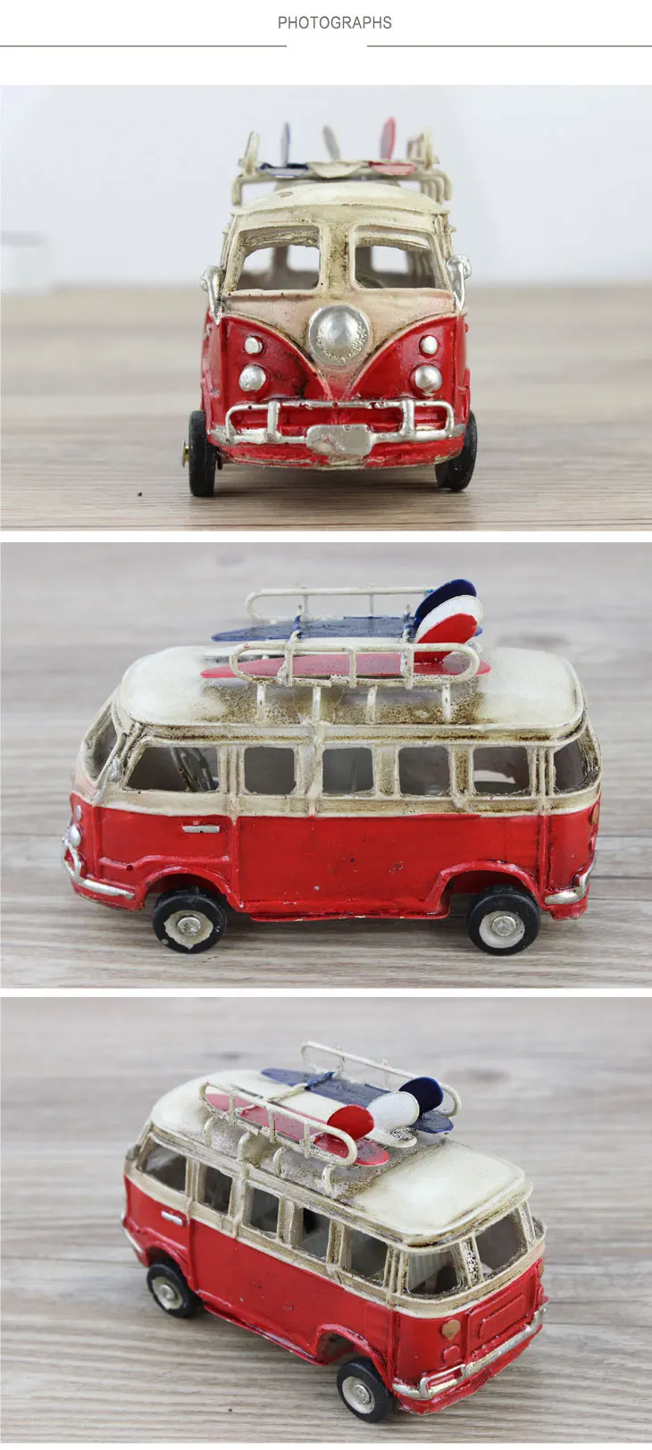 Vintage Home Decor Handmade Car Model Creative Resin Decoration Crafts Figurines Miniatures Desktop Home Decoration Accessories