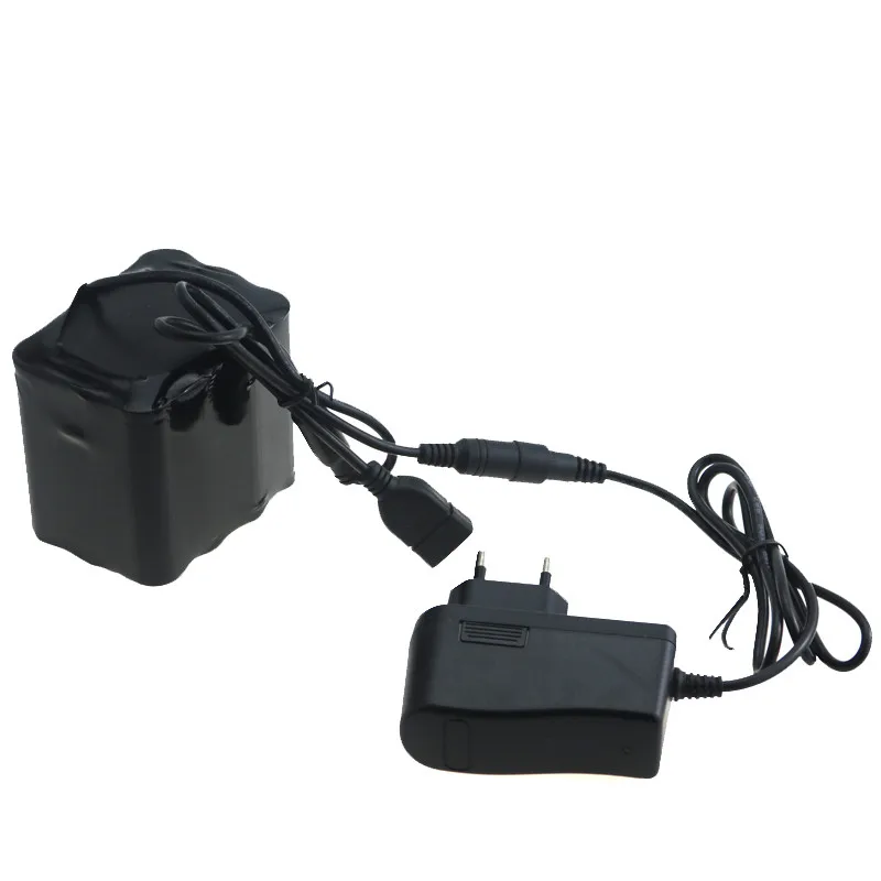 2 в 1 перезаряжаемый аккумулятор 25000 мАч 8 4 12X18650 с портом USB и DC для велосипедных