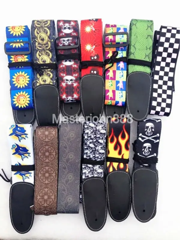 Ремешок с принтом для акустической электрогитары регулируемый ремешок разными