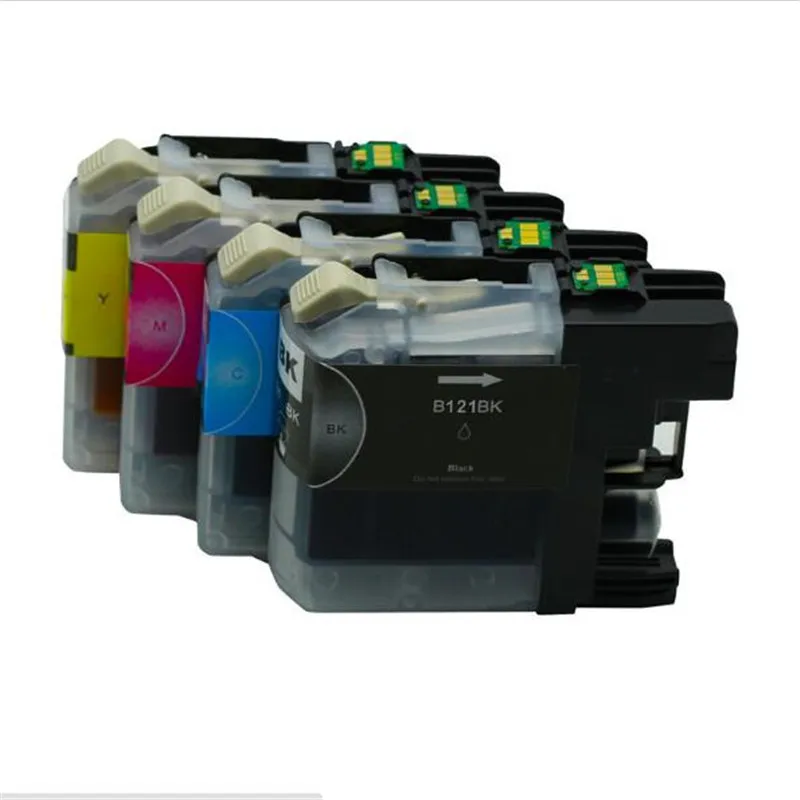 4pcs LC121 BK/C/M/Y full Inkjet Ink Cartridges compatible For Brother DCP-J552DW/ DCP-J752DW/ MFC-J470DW/ MFC-J650DW Printer | Компьютеры