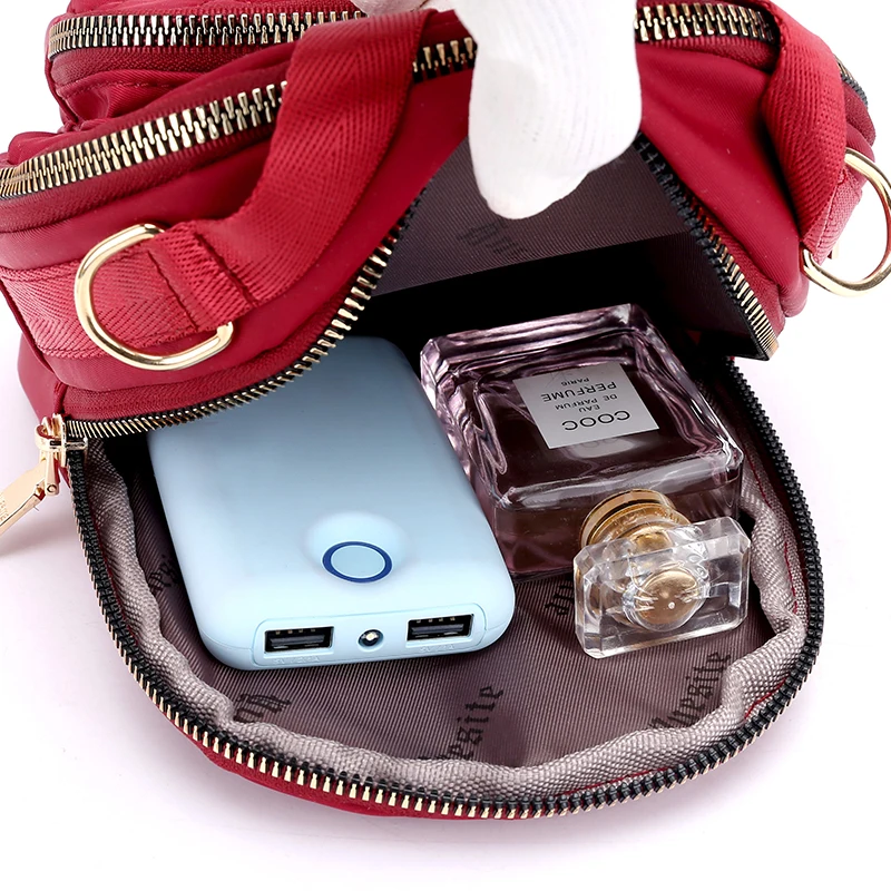 Сумка на плечо Женская нейлоновая Модный мессенджер через мягкий саквояж