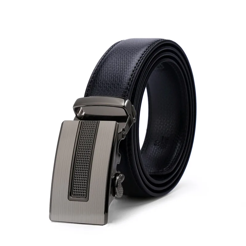 VOHIO Свадебный дизайнерский простой мужской ремень с автоматической пряжкой