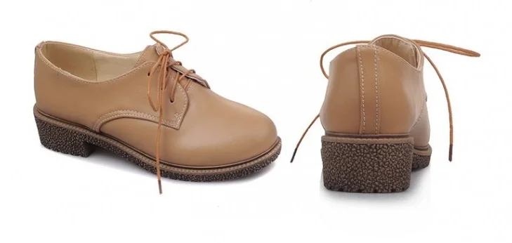 Женская обувь Американский Стиль Laceshoes каменный узор размера плюс 34-43 круглый