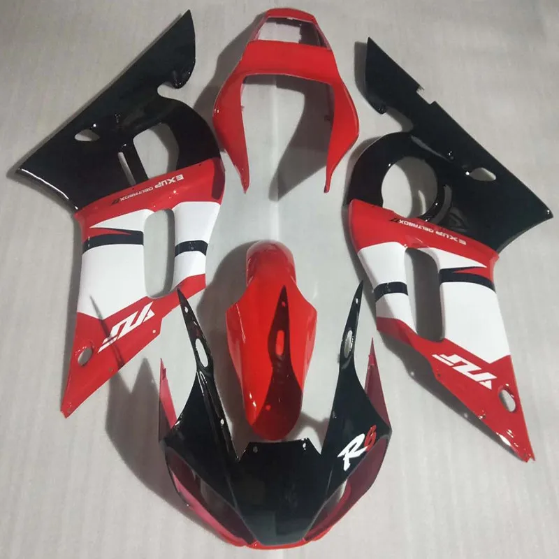 Новый обтекатели комплект пригодный для Yamaha YZF-R6 98 99 00 01 02 белый 1998-2002 из
