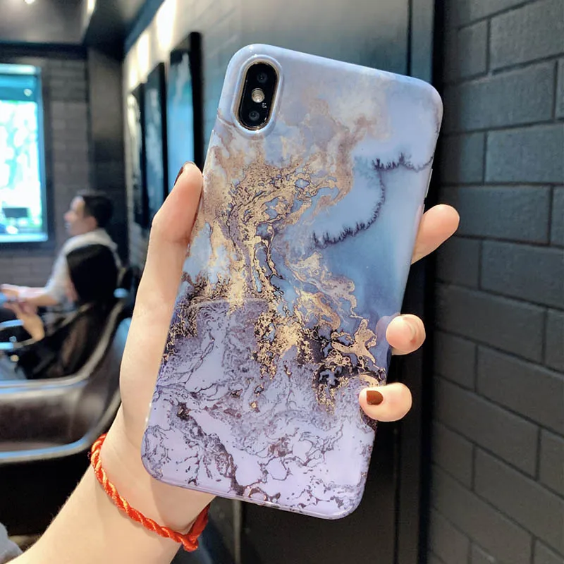 6308 Moskado Роскошный Мраморный чехол для iPhone XS Max 7 8 6 6S Plus X XR XS гранитный камень текстура чехол для телефона мягкий IMD силиконовый чехол - Цвет: 6308