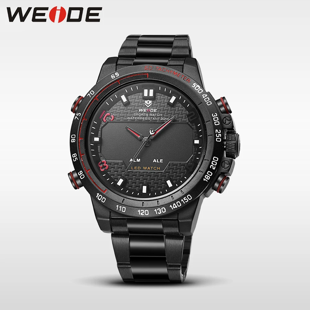 Мужские часы WEIDE из нержавеющей стали роскошные Брендовые спортивные