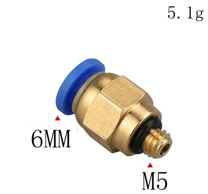 Пневматические разъемы PC6 6 мм M5 BSP 1/" 1/4" 3/" 1/2" Воздушный прямой толчок в быстрый подсоединительный фитинг PC - Цвет: PC6-M5