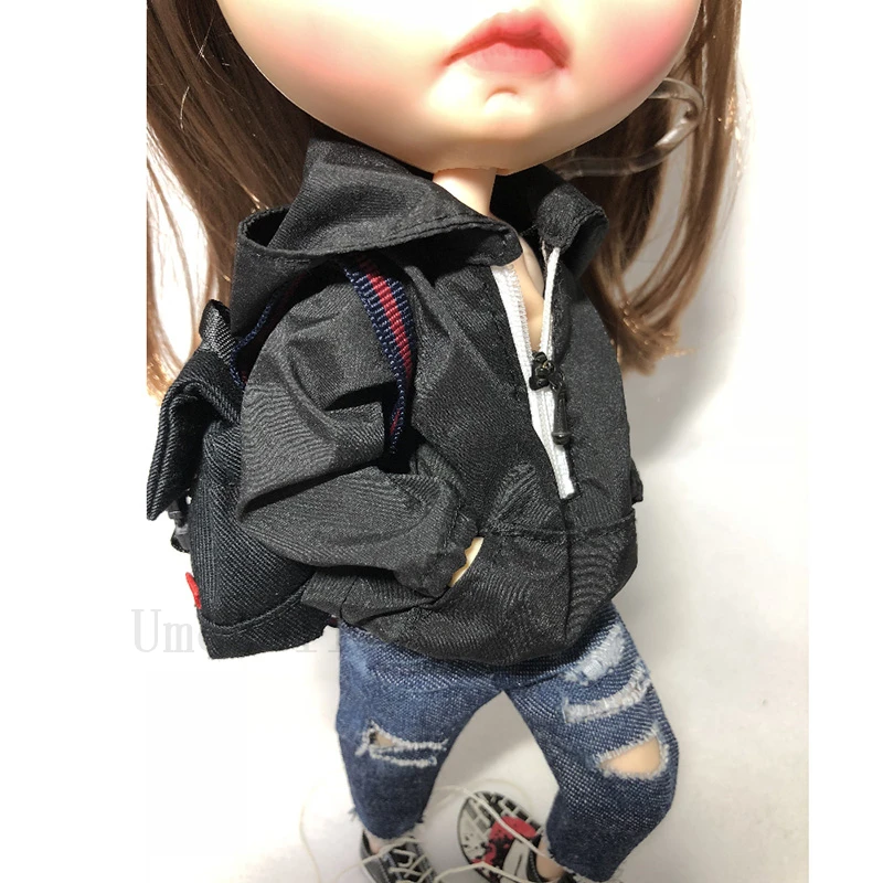 1 комплект модный кукольный Тренч и джинсы наряды для Blyth Azone S ob24 аксессуары