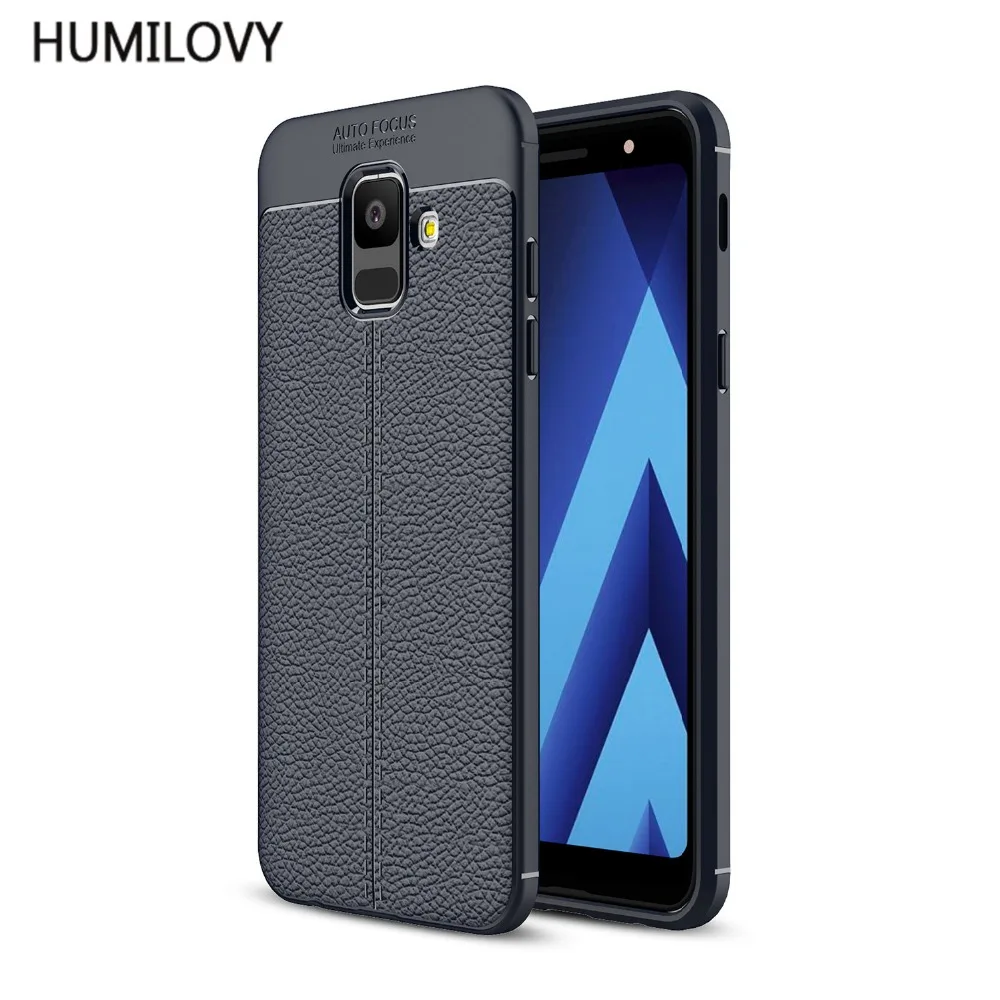For Samsung Galaxy A6 2018 Case Shockproof TPU Silicone leather Soft Full Back Cover A600F A 6 |