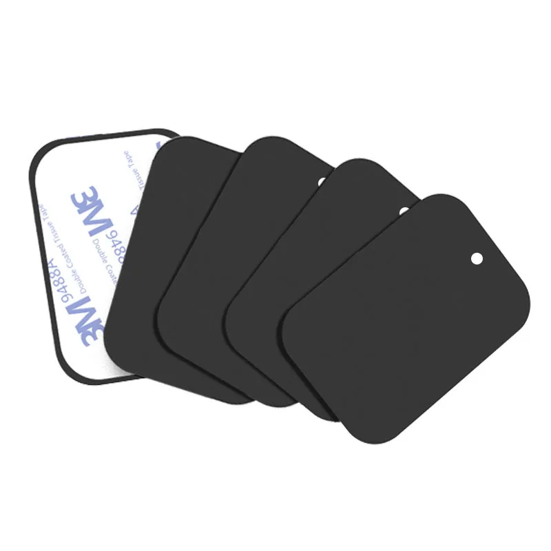5Pcs Square Автомобильный держатель для телефона, металлическая пластина, магнитная наклейка, подставка для телефона, магнитное крепление, металлическая пластина, железный лист, магнитный держатель для мобильного телефона в автомобиле - Цвет: 5Pcs Square