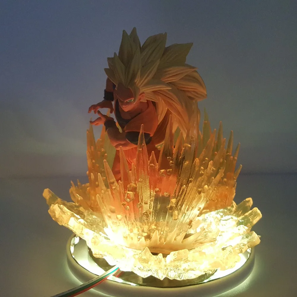 Dragon Ball лампа Goku Kamehameha DBZ ночники настольная лампа Dragon Ball Z Goku Super Saiyan 3 ночник Lampara