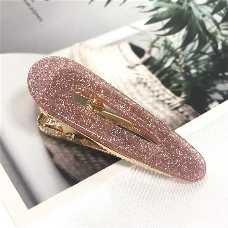 Fashion snoops акриловые полые капли воды прямоугольные заколки для волос для женщин девочек заколки для волос аксессуары для волос - Окраска металла: 60017-PK
