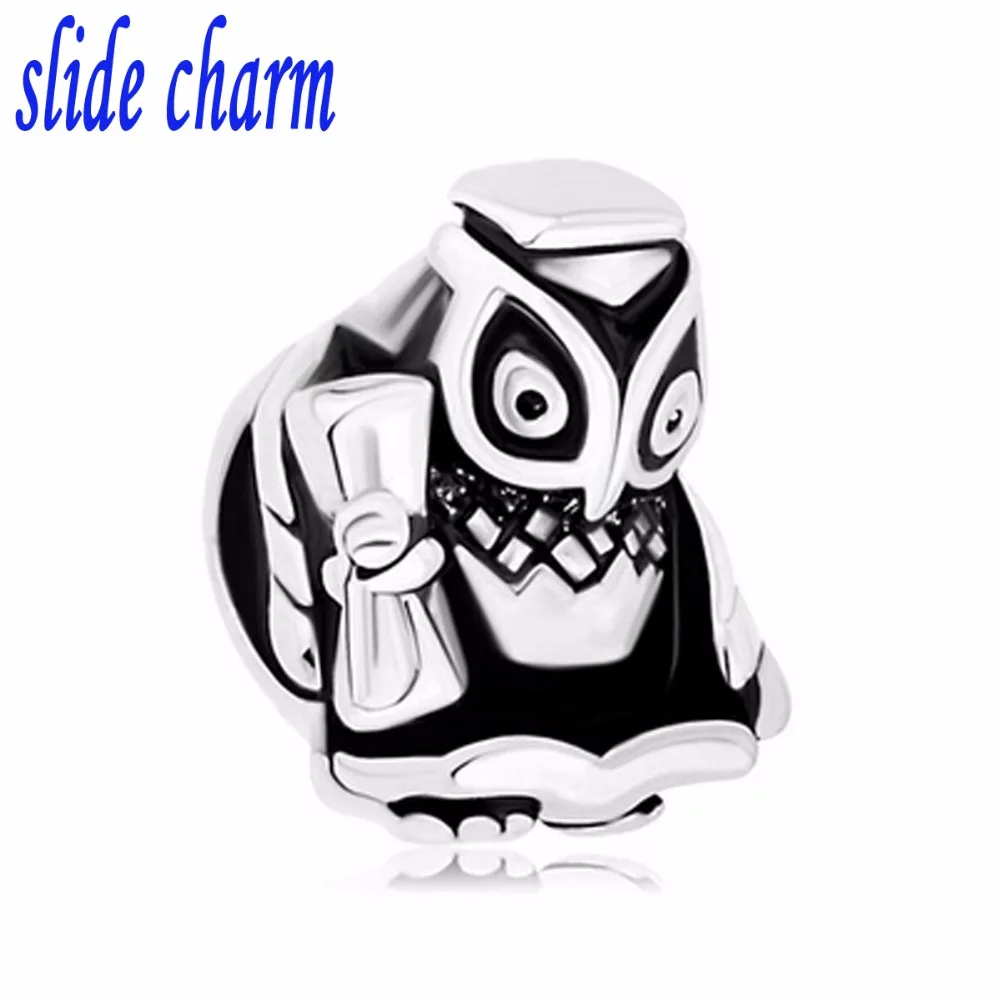 Подвеска Шарм Доктор Сова сказочные бусины подходит для браслета Pandora подарок на
