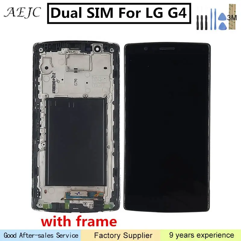 Для LG G4 H818 H818P H815 H810 ЖК-дисплей Дисплей Сенсорный экран с рамкой планшета Dual SIM