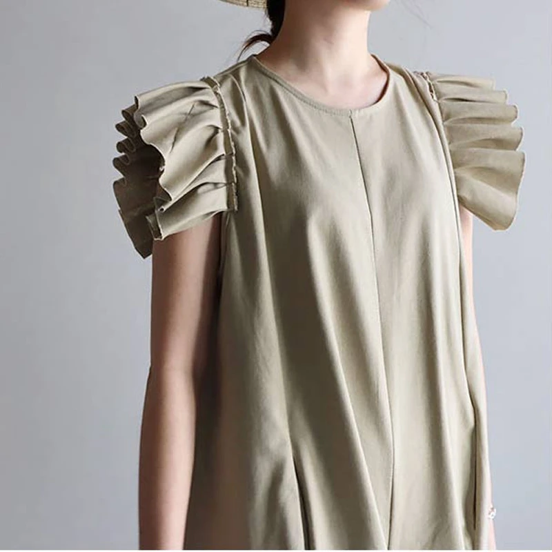 RealShe новинка женское платье с v-образным вырезом оборками без рукавов на молнии