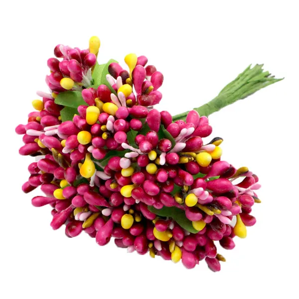 Rose red Распродажа! 1 пачка/лот(10 шт/пачка) 10 см цветные Искусственные цветы тычинки свадебные декоративные цветы A0508 - Цвет: Rose red