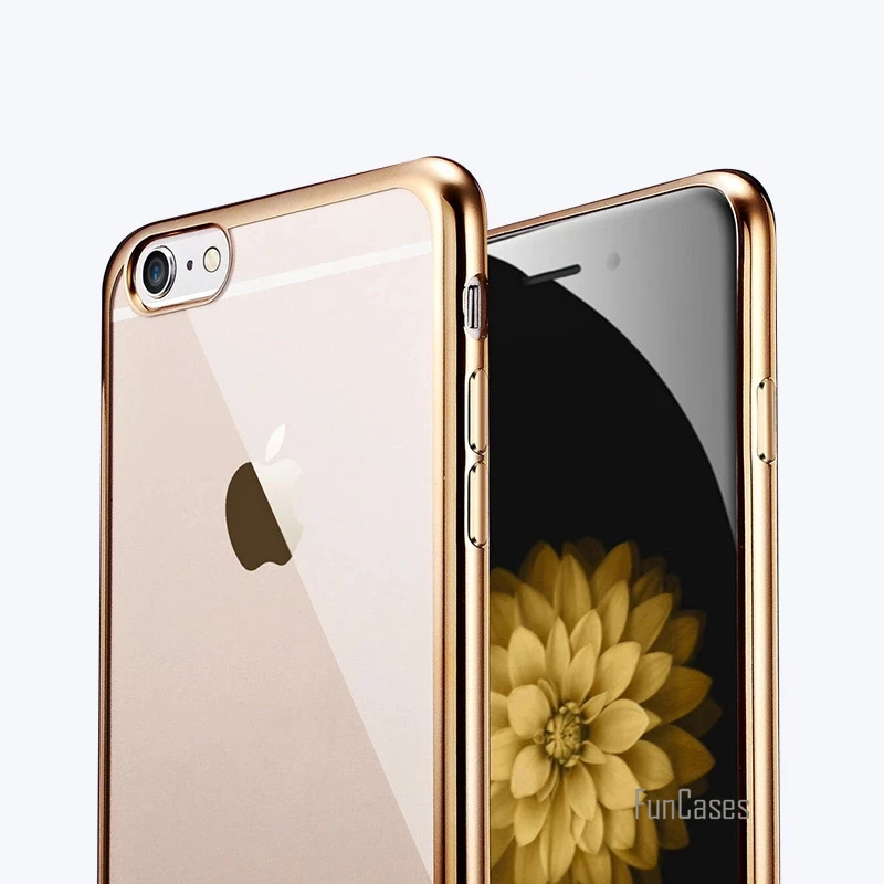 Ультратонкий кристально прозрачный чехол для Iphone 7 7Plus 6 6s Plus 5 5S SE капа Fundas мягкий