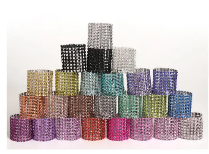 table napkin ring 12 шт. свадебные салфетки 50 см X 50 см атласный носовой платок ткань салфетки для стола свадебные украшения стола домашний текстиль вечерние Декор отеля - Цвет: table napkin ring