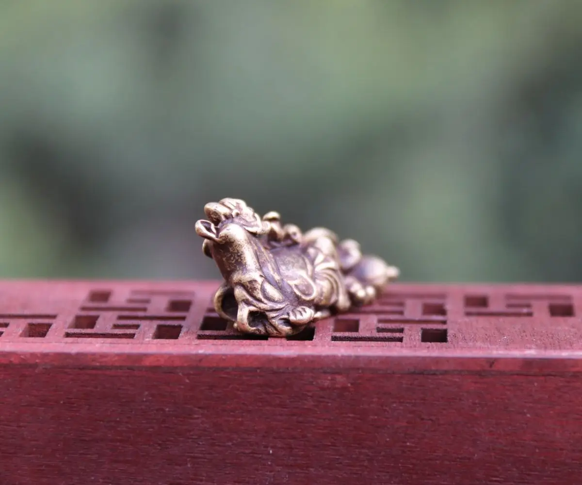 3 5 см китайский чистый Бронзовый ручной работы Taoist master ZhongKui Lucky Amulet кулон Мини