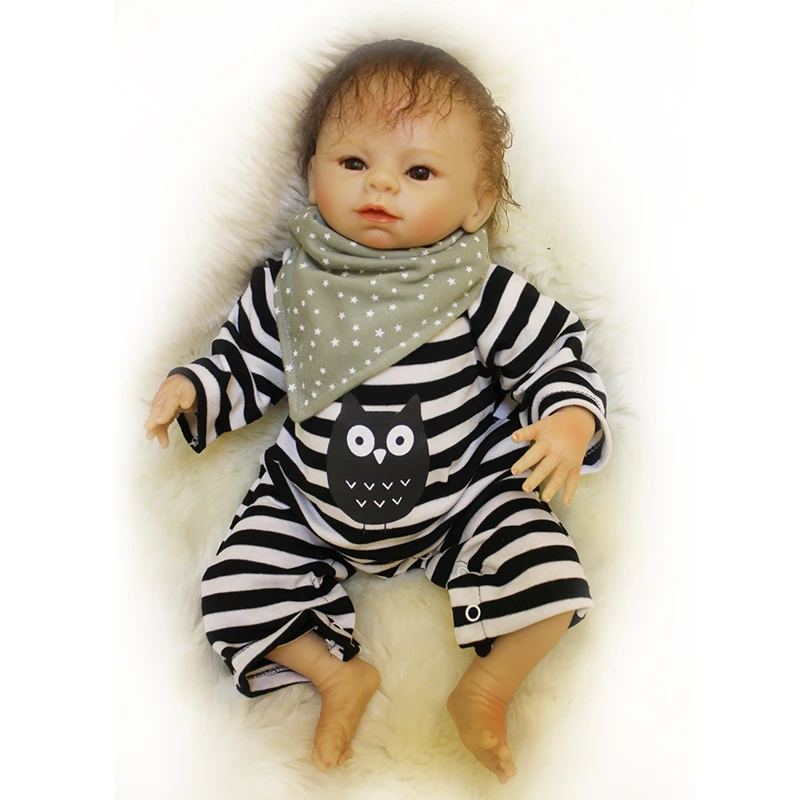Nicery 20 дюймов 50 см кукла Bebe Reborn мягкая силиконовая игрушка для мальчиков и девочек