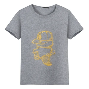 Новинка 2021, модная мужская футболка из чистого хлопка с короткими рукавами, брендовая футболка с круглым вырезом, летняя индивидуальная модная мужская футболка большого размера